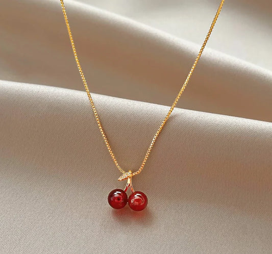 Cherry Pendant Clavicle Chain