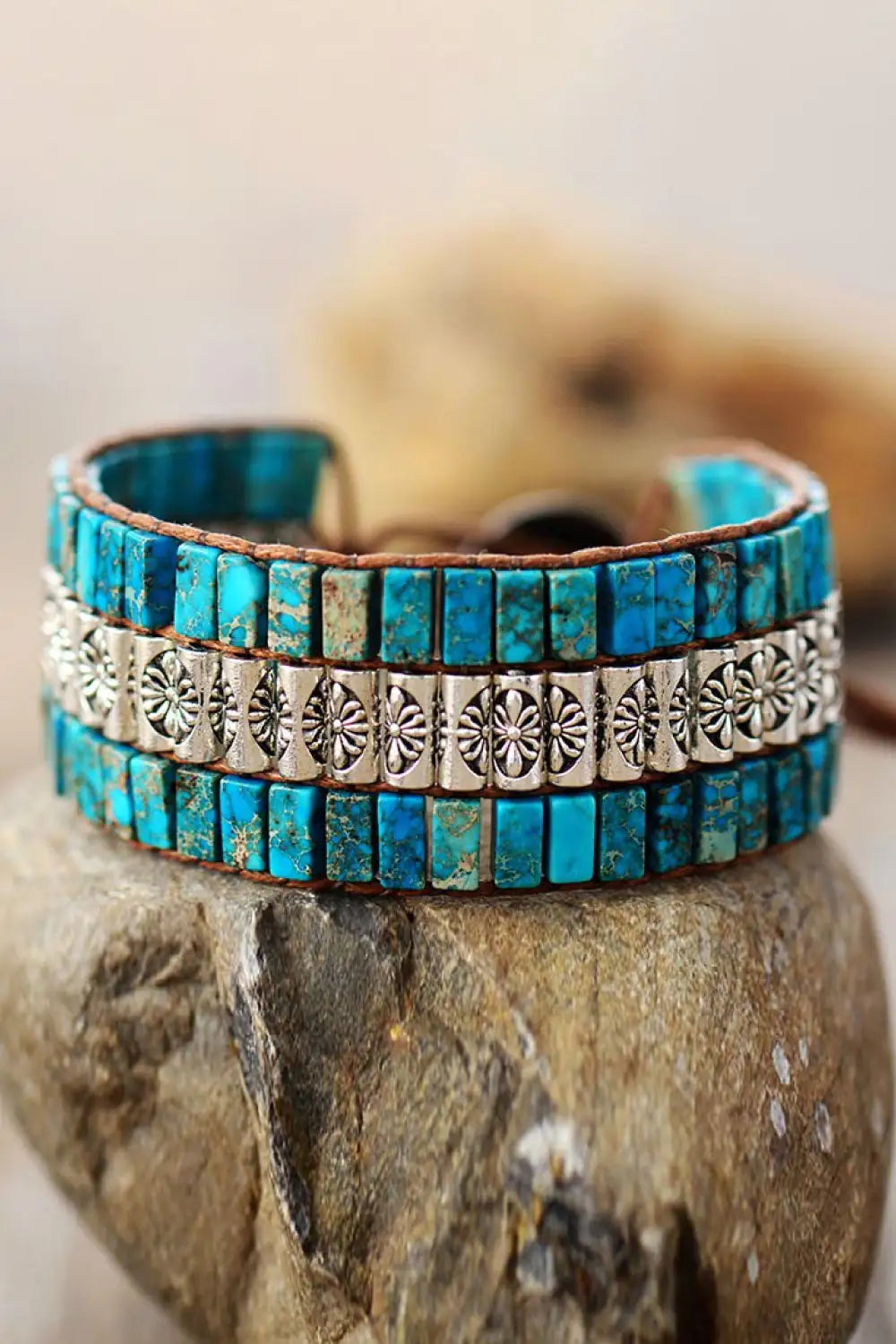 Triple Layer Stone Bracelet