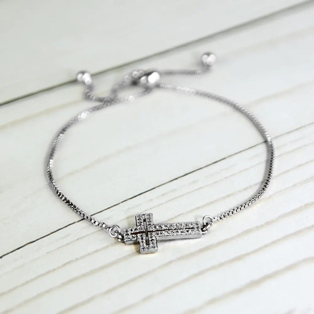 Cross Bracelet -Silver