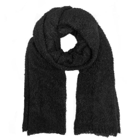 Black Ultra Plush Alpaca Scarf