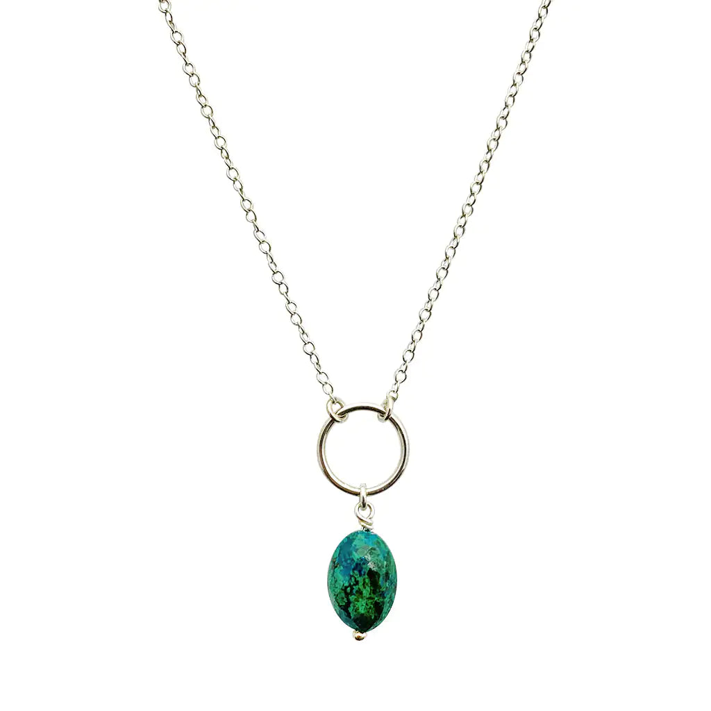 Chrysocolla Circle Necklace