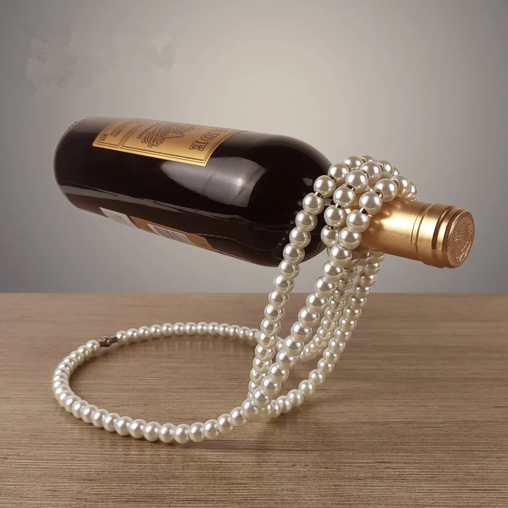 Pearl Necklace Wine Display