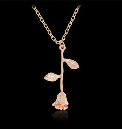 Singular Rose Necklace