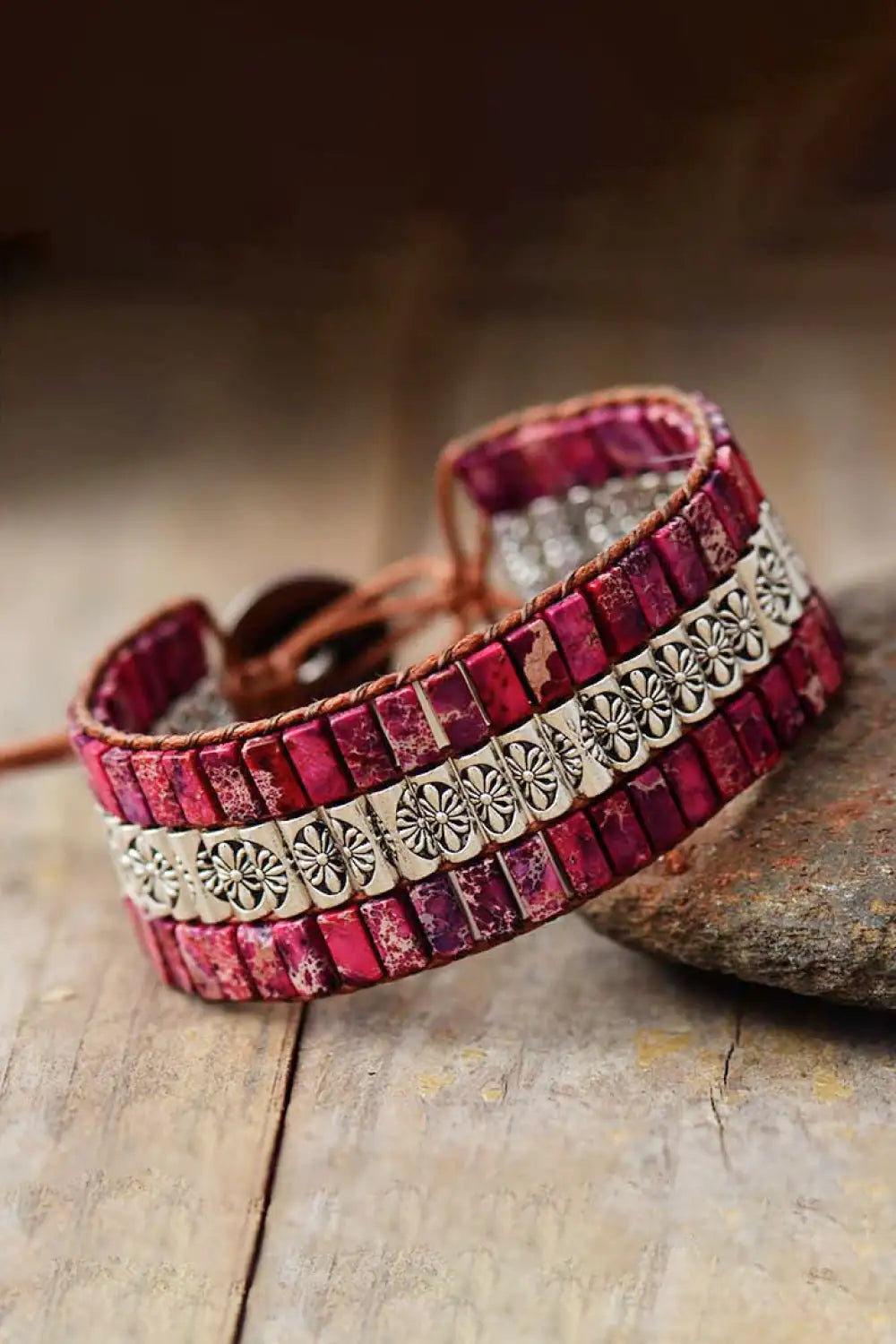 Triple Layer Stone Bracelet