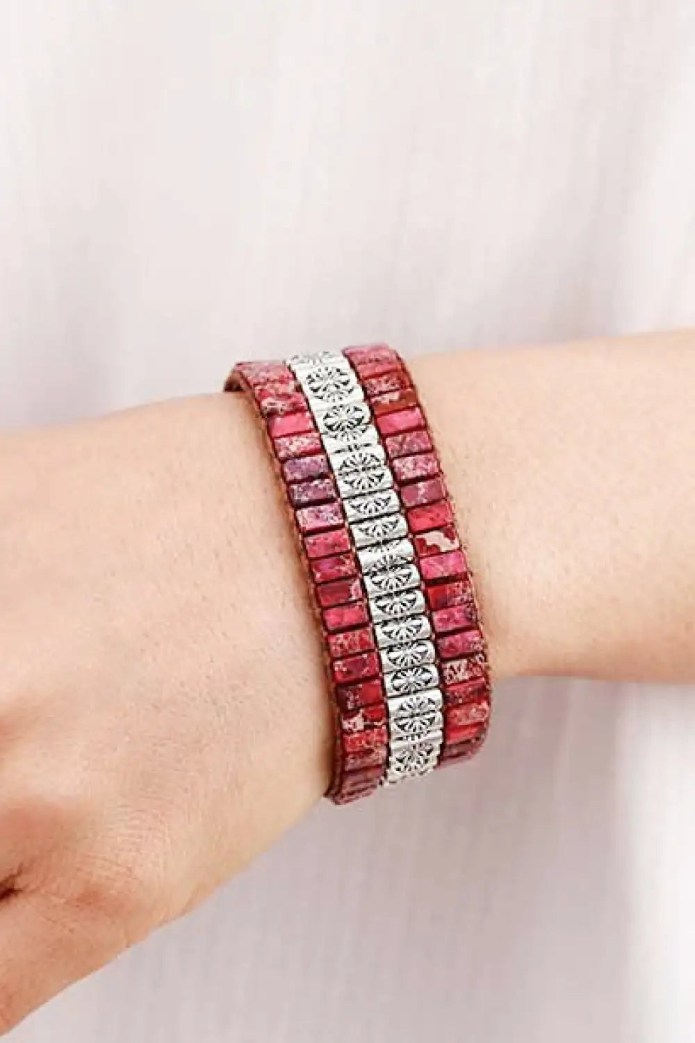 Triple Layer Stone Bracelet